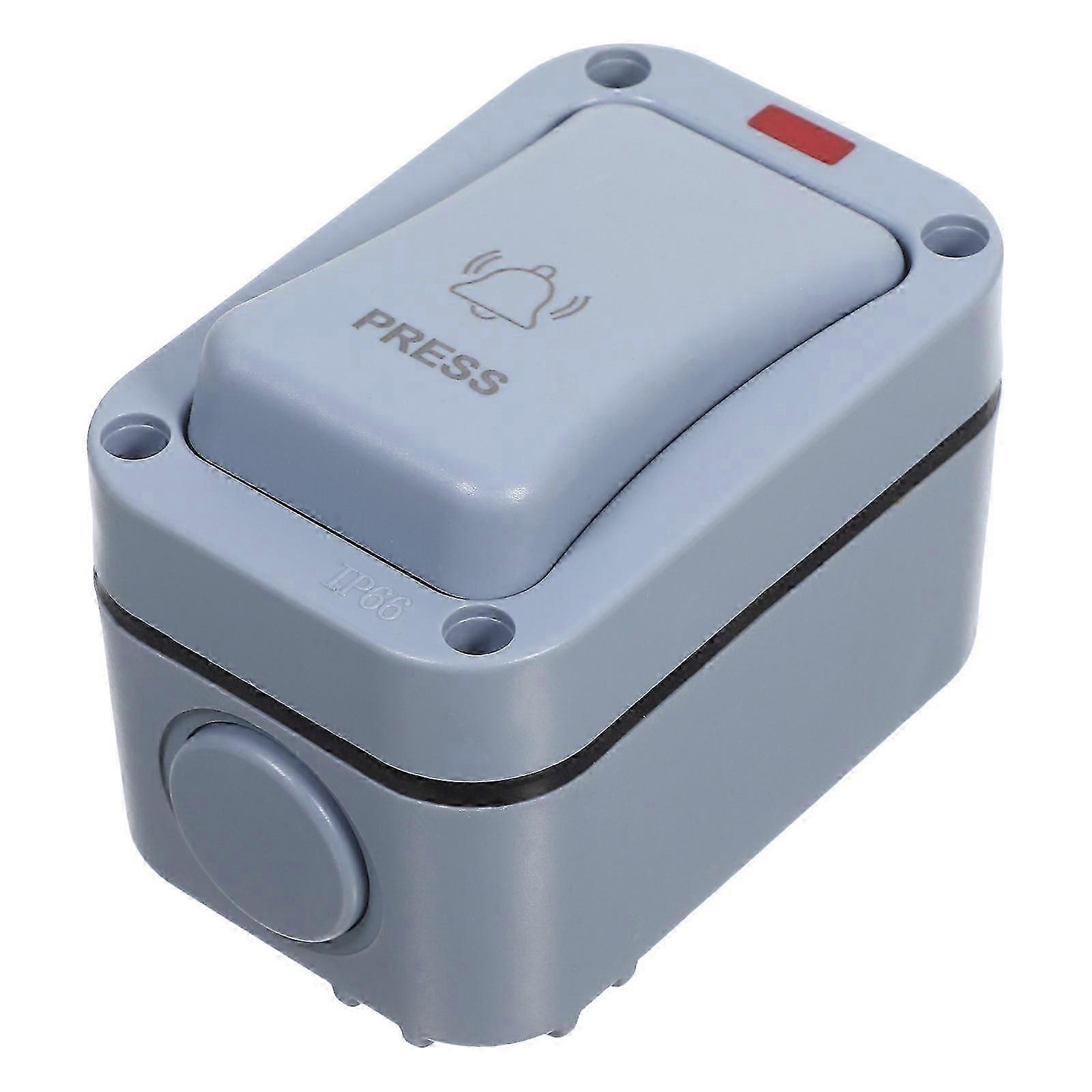 Plastic Doorbell Push Button Waterproof for Garage Use with LED Indicator