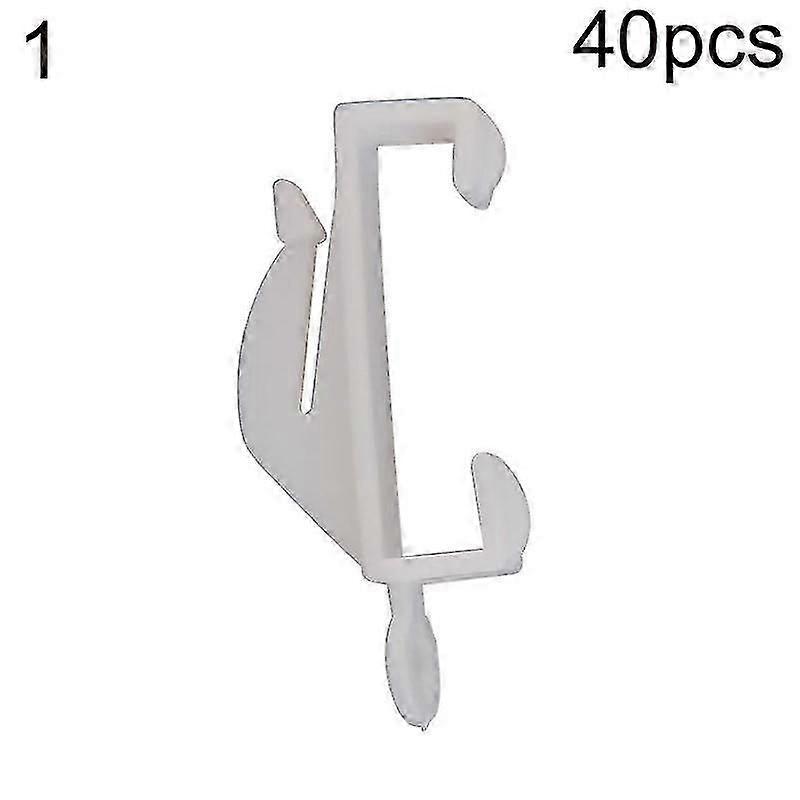 40pcs Window Curtain Rod Slide Rail Track Glider Drape Pole Runner Loop Hook
