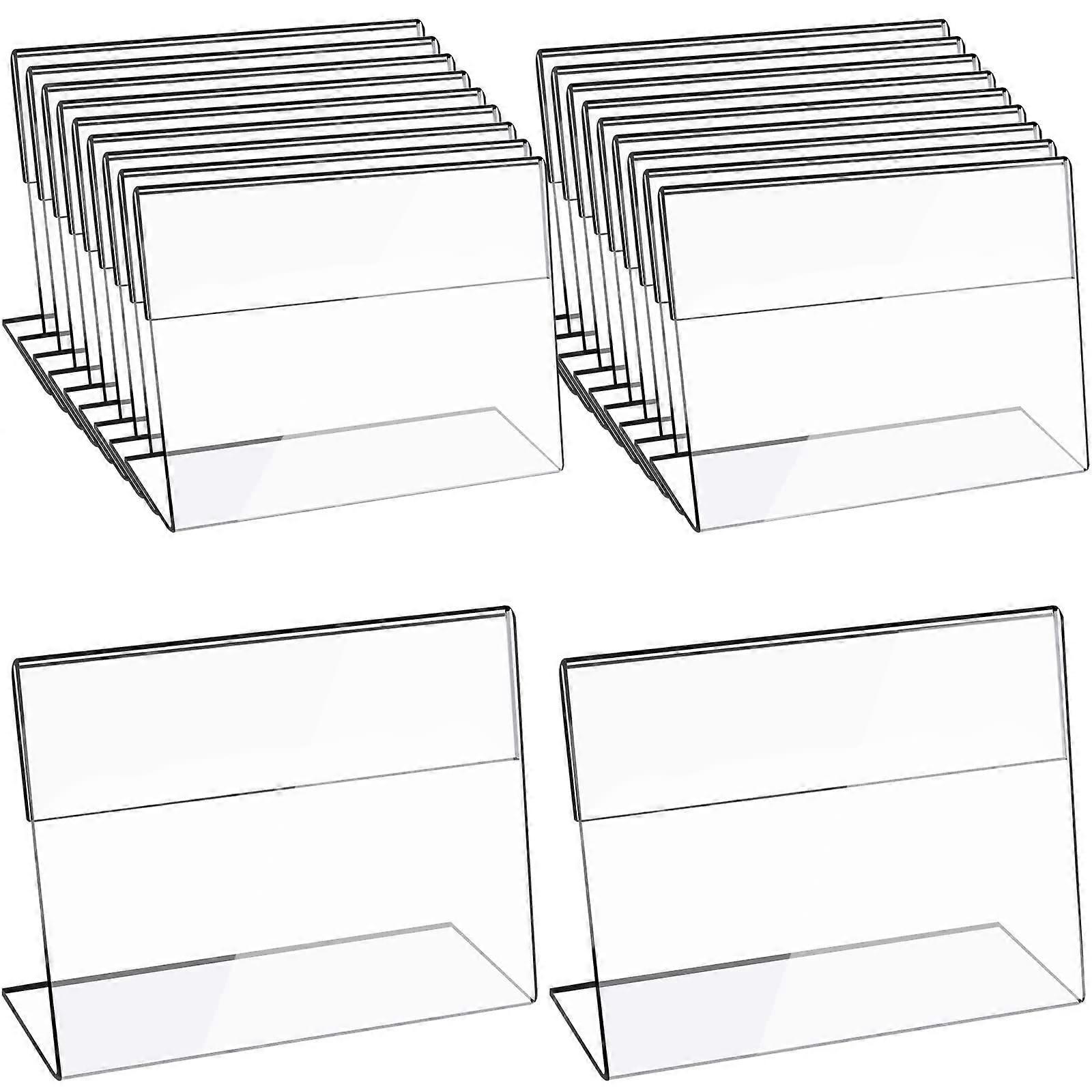 20 Pcs A6 Acrylic Slanted Back Brochure Display(Horizontal)