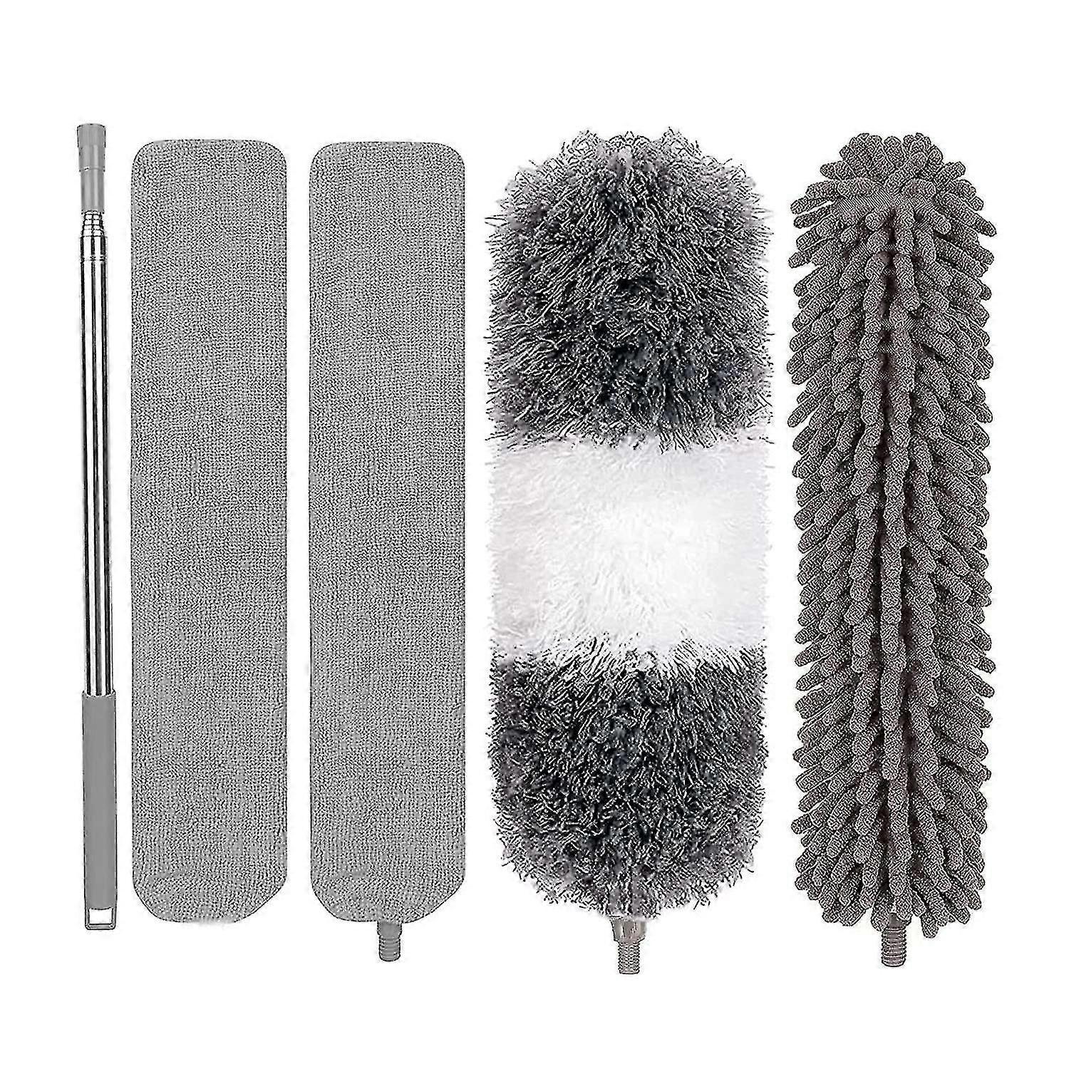 Microfiber Duster Set,cobweb Duster Cleaning Kit Bendable & Washable