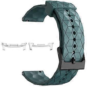 For Samsung Galaxy Watch 8 / 8 Classic / Ultra 2 Silicone Football Design Replacement Arm Band Turquoise