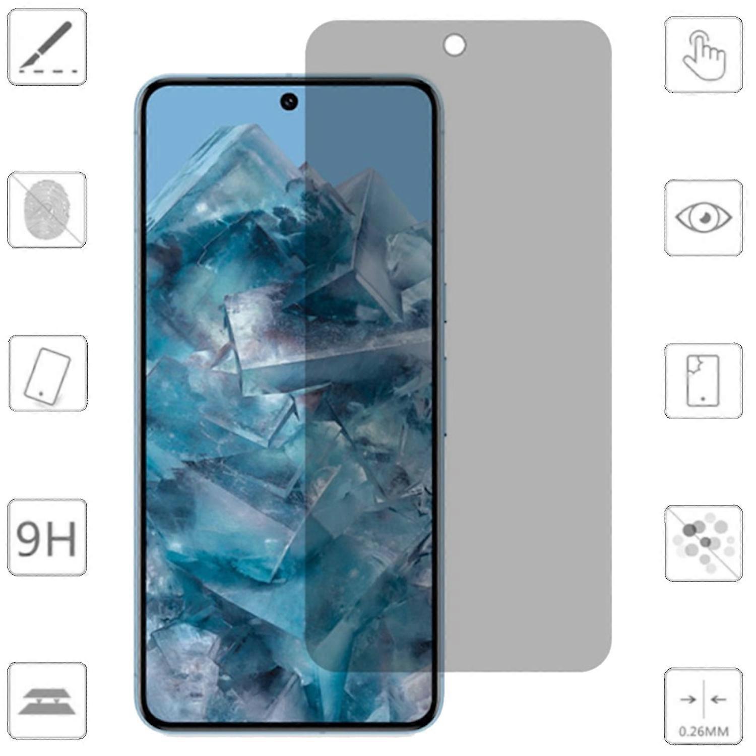 For Google Pixel 9 Pro XL 2x 2.5D 0.26mm Privacy H9 Tempered Glass Film Protector