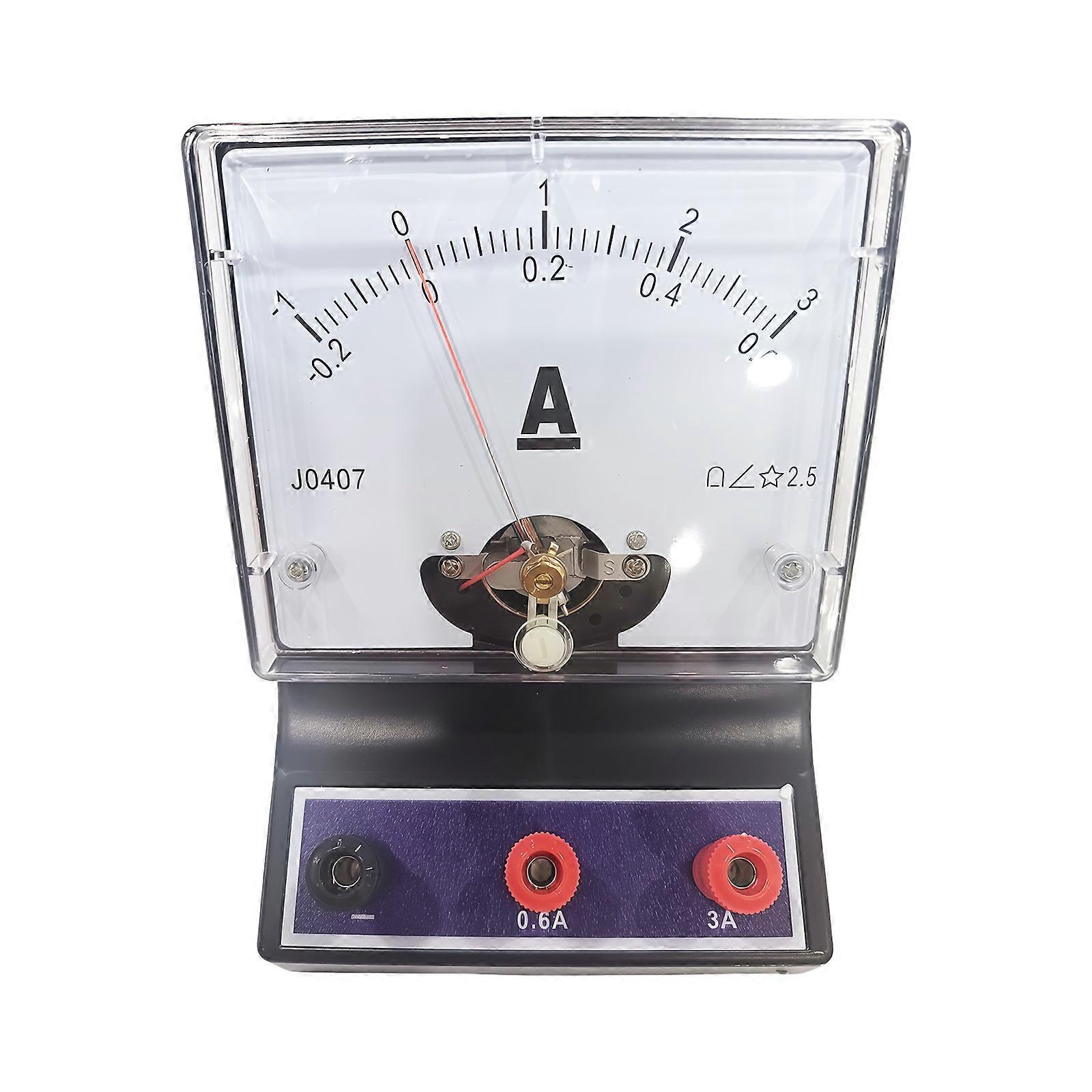 High Precisions D C Ammeter For Physics Experiments With 0.6A-3A Ranges Clear Scale Pointer Display Analog Current Meter Multicolor