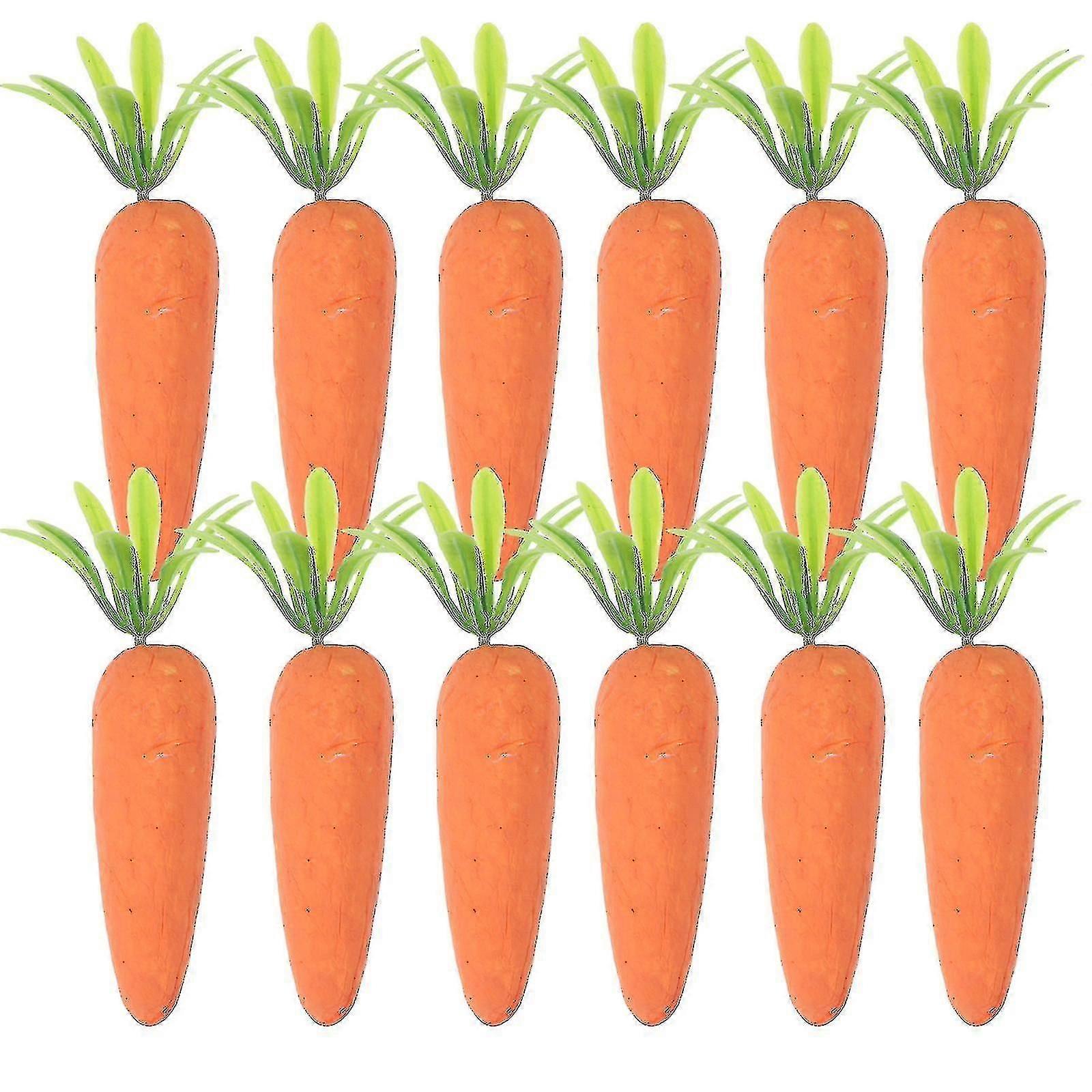 Exquisite 24pcs Easter Artificial Carrot Simulation Carrots Decor Carrot Easter Decor