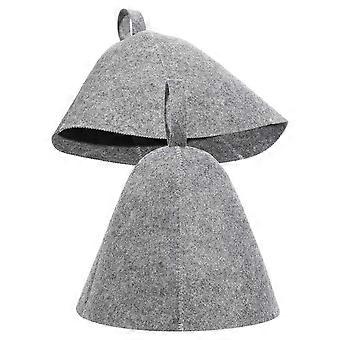 2 Pcs Men White Suit Spa Head Wrap Bath House Hat Russian Sauna Hat Sauna Supply Bath Hat Sauna