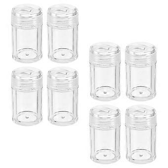Powder Container Transparent Loose Powder Boxes for Storage Use 8Pcs