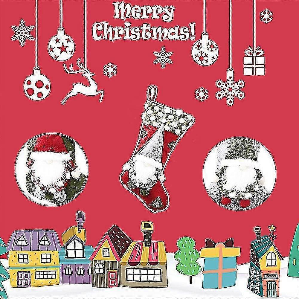 Weihnachtsstrumpf 2pack, 3d Gnome Weihnachtsstrümpfe