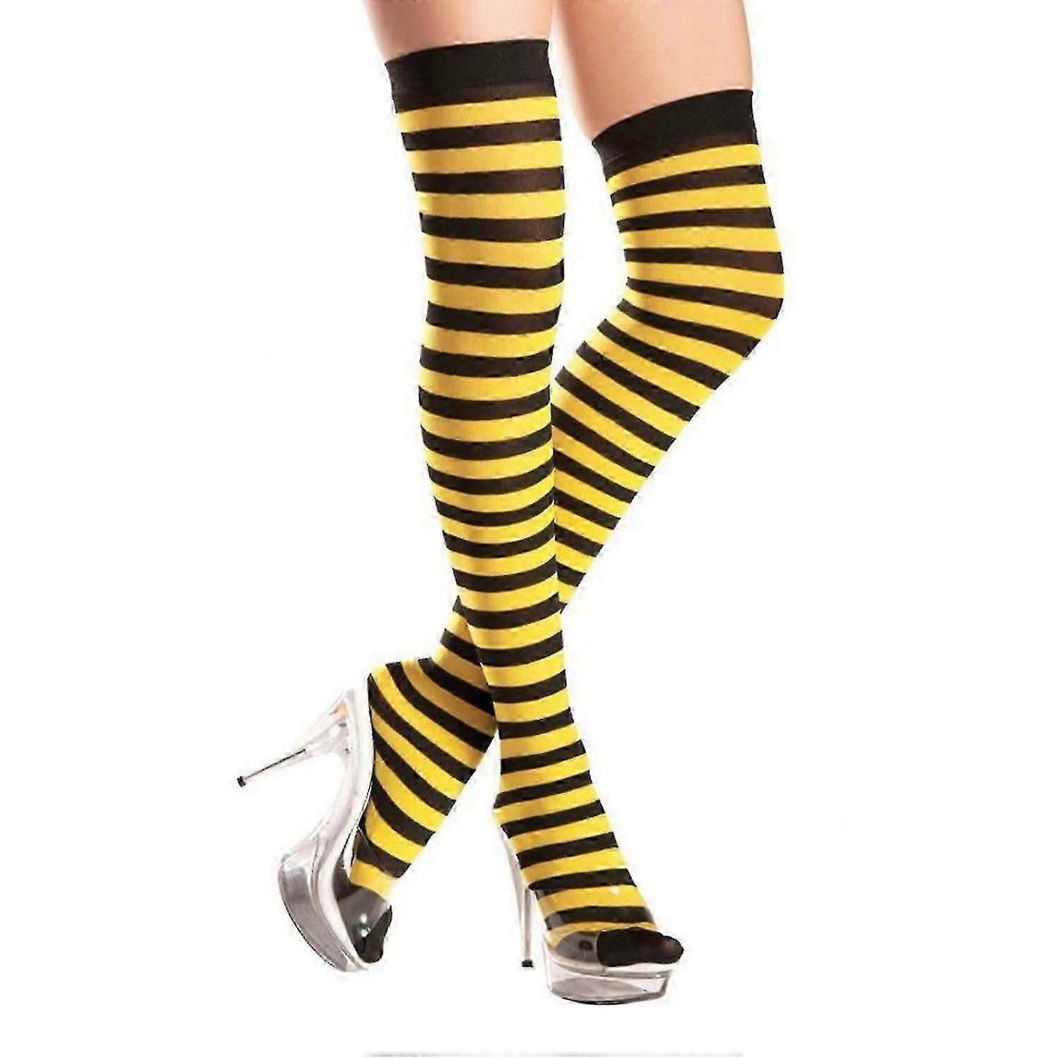 Thin Striped Patterned Socks (Thigh High)-Good