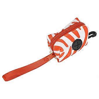 Bärbar Pet Waste Bag Hållare Hund Soppåse Dispenser Bärare För PromenadkoppelOrange