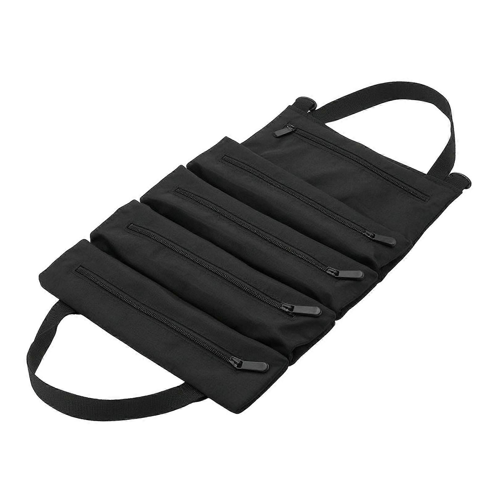 Roll-up Tool Bag Compact Roll up Tool Bag Multiple Compartments Back Organizer