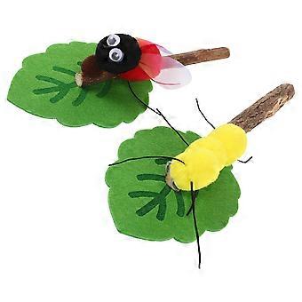 Cat Interactive Toy for 2Pcs Chew Sticks Felt Kitten Molar Teething Play