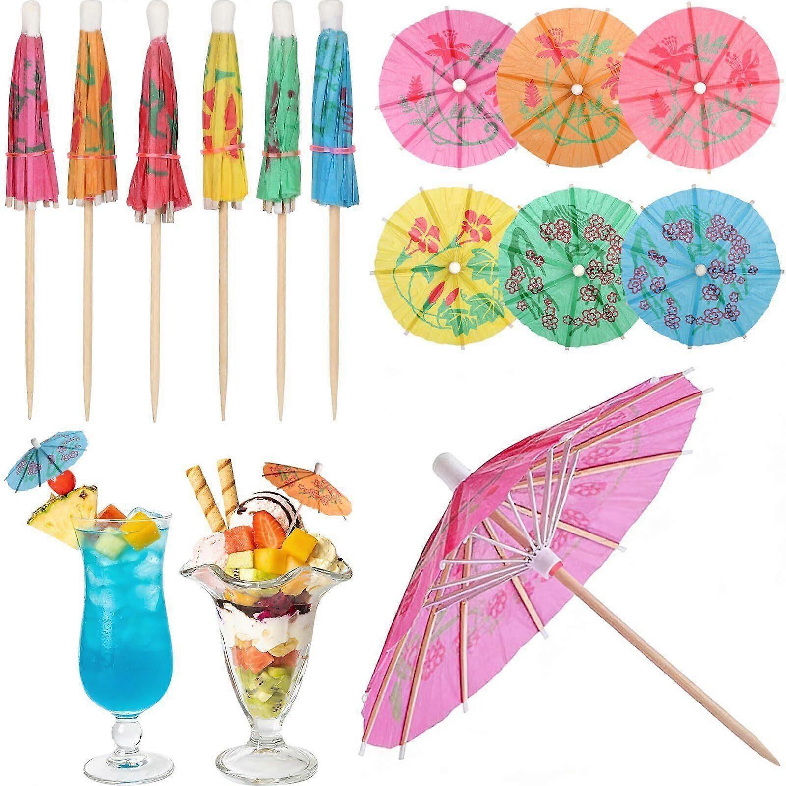 54 PCS Cocktail Umbrellas for Drinks Garnish