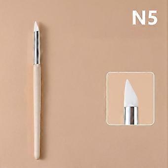 1Pcs Silicone Nail Art Pen Brush Uv Gel Polish Tip 3D Image Diy Dotting Polish Brushes Sculpture Pen Diy Manicure Tool