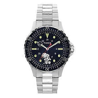 Timex Peanuts x Snoopy Soccer 41mm Stainless Steel Bracelet Watch TW2Y53900