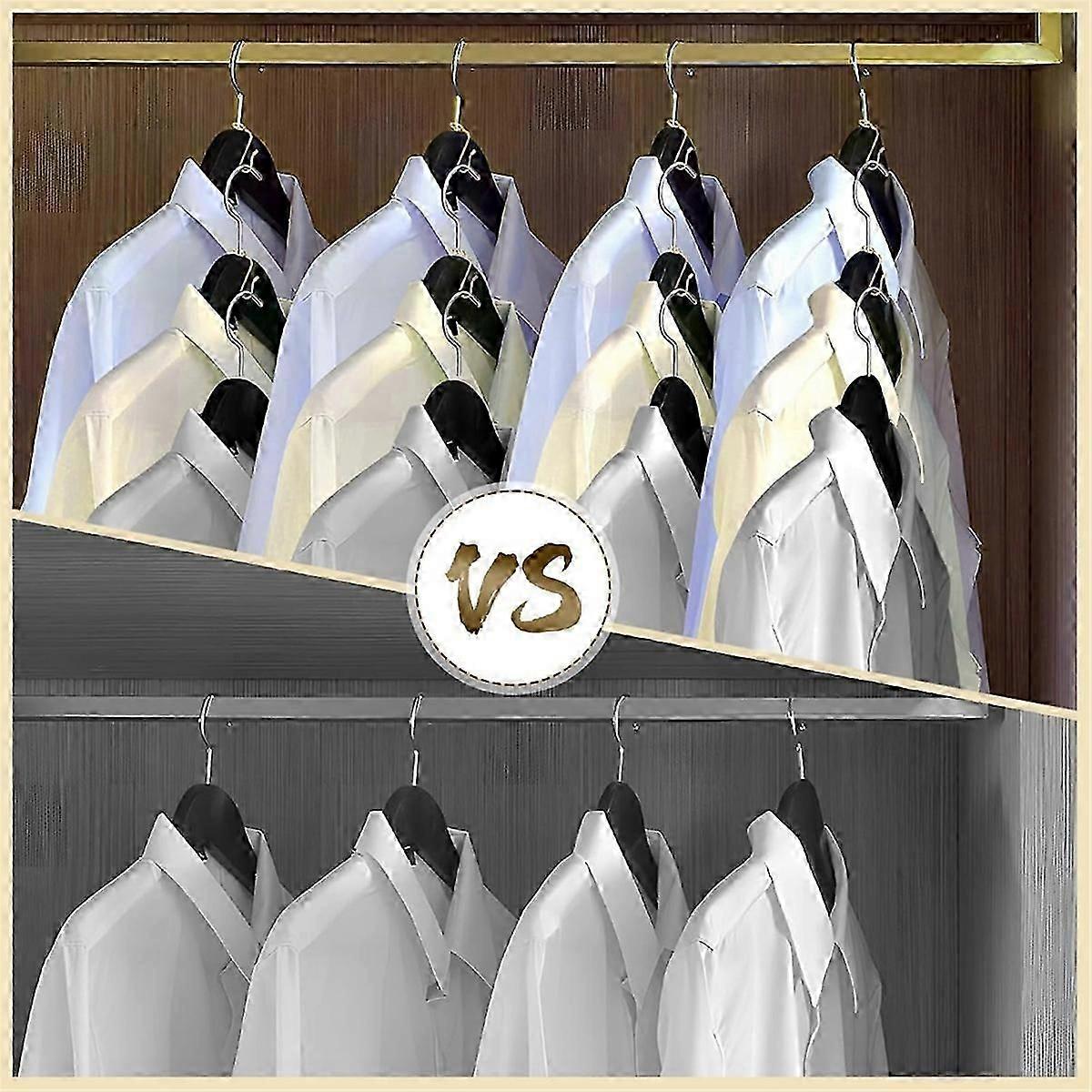 Clothes hanger hooks 50pcs gold for maximizing wardrobe space
