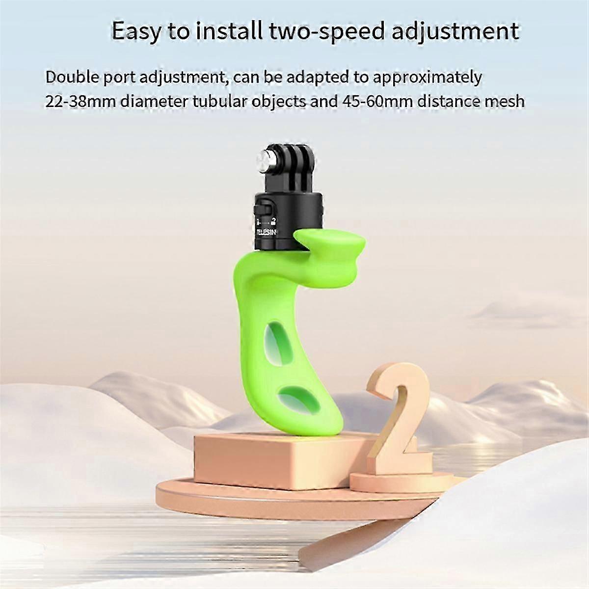 Action Camera Mount Silicone Adjustable Mini Flexible Bracket for Action Camera Accessories Black JN