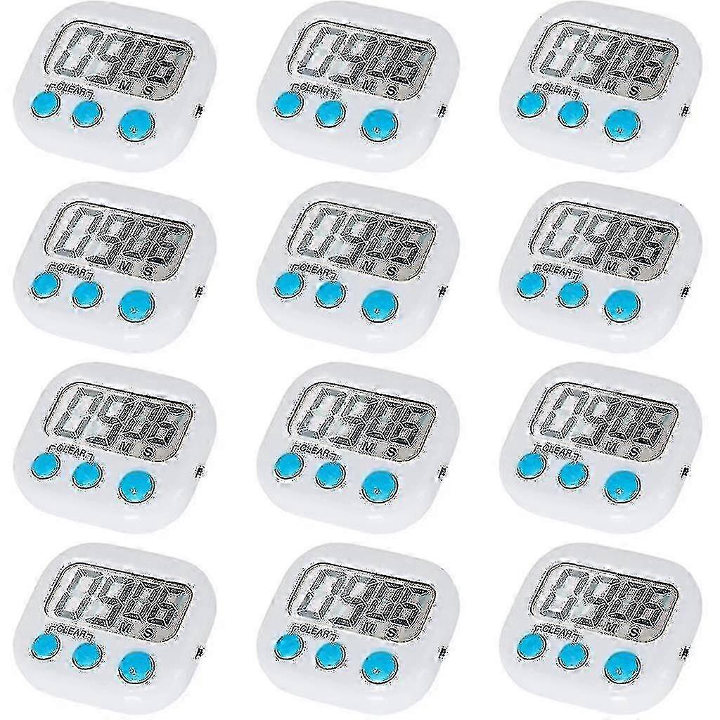 12 Pack Digital Kitchen Timer With On/off Switch, Loud Alarm C G