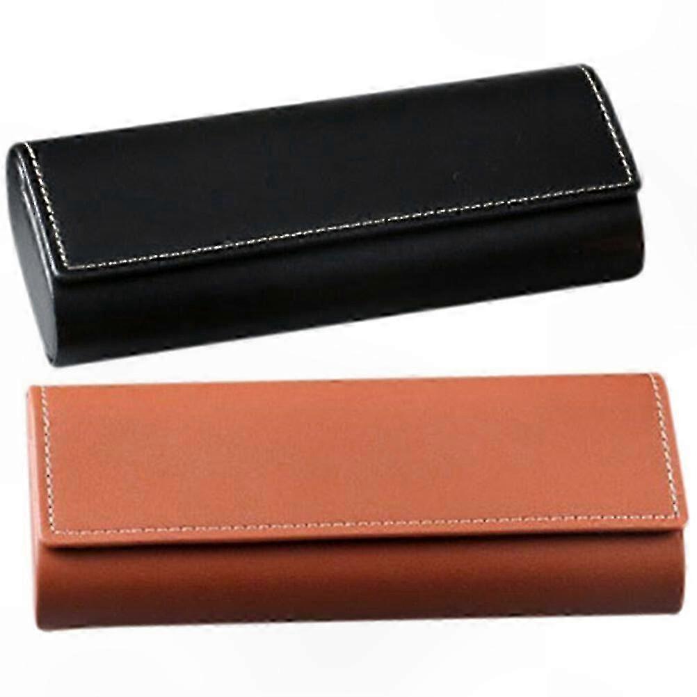 2-Pack Premium Artificial Leather Eyeglass Cases