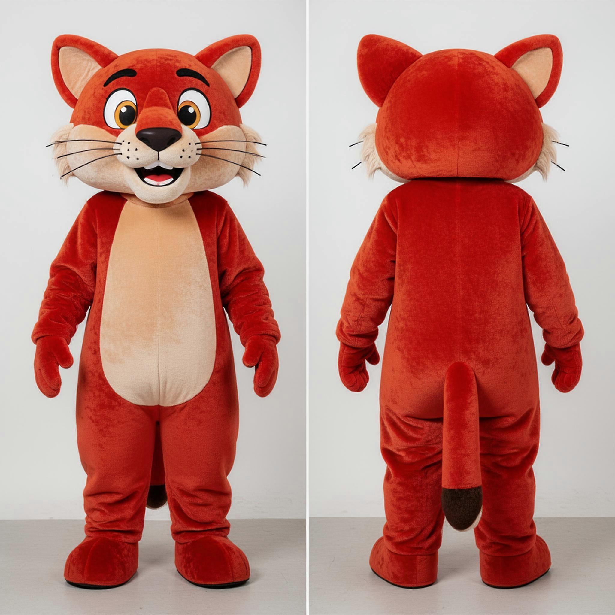 MASTICOT Rust Orange Broad Shouldered Mountain Lion Mascot