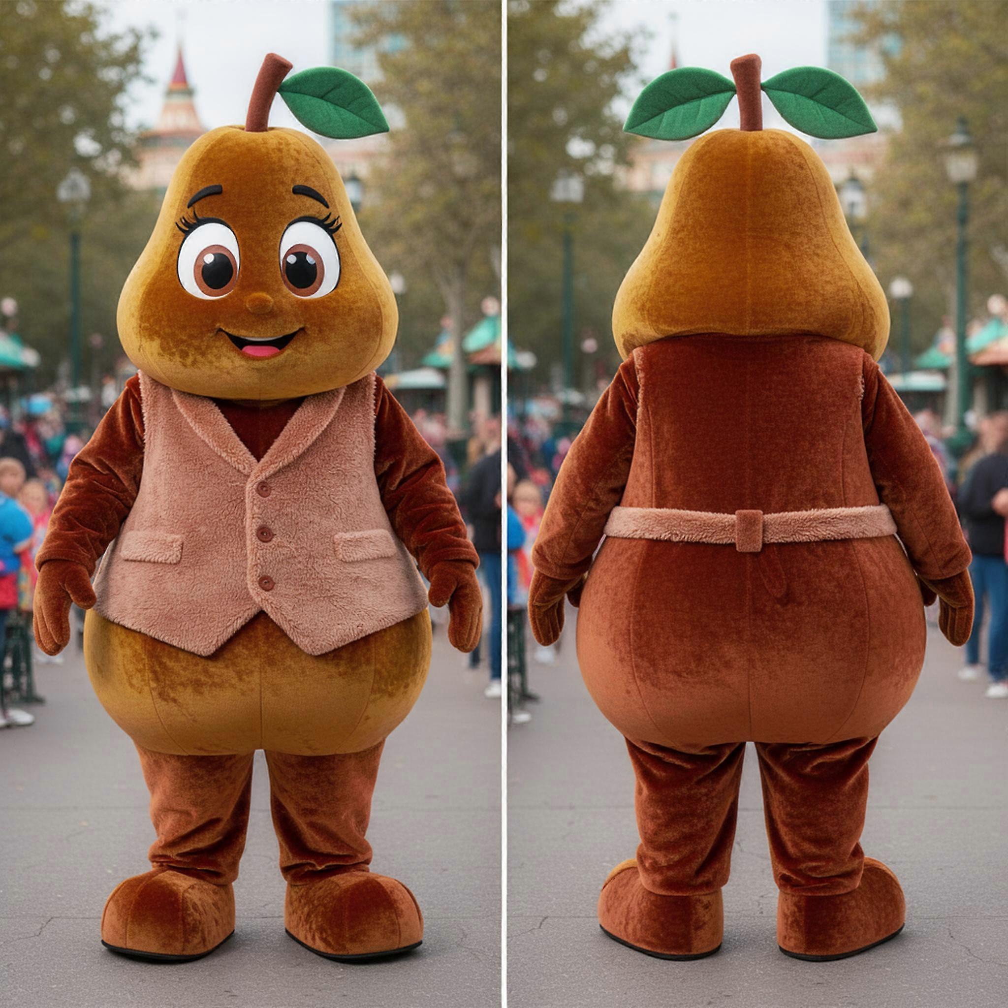 MASTICOT Rust Orange Plump Pear Mascot