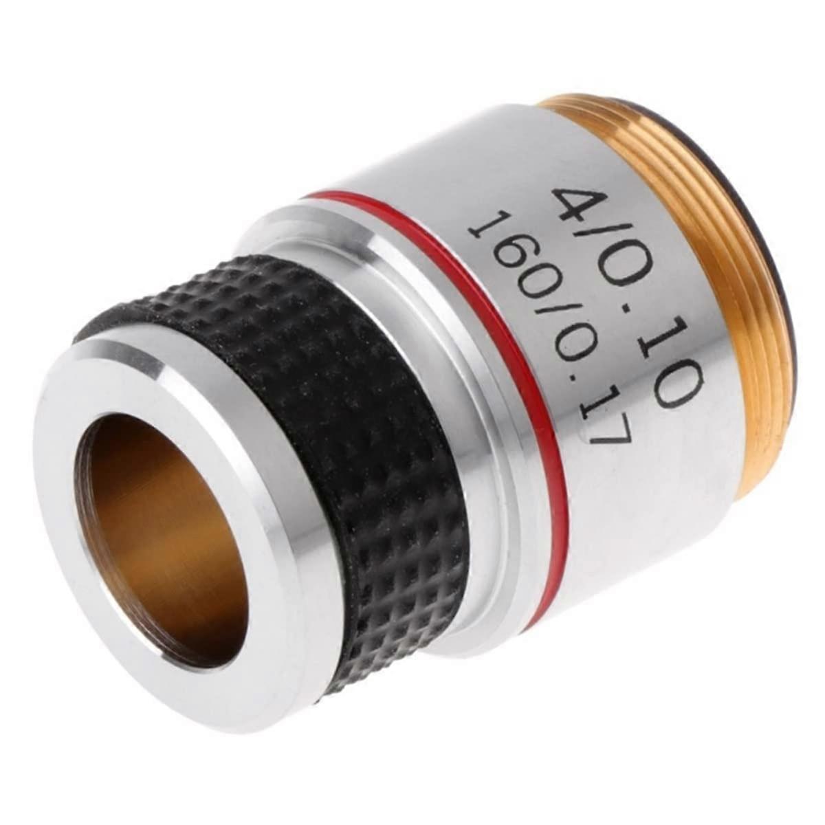4X Achromatic Microscope Objective Lens for Biological Microscope, Quick Replacement Set