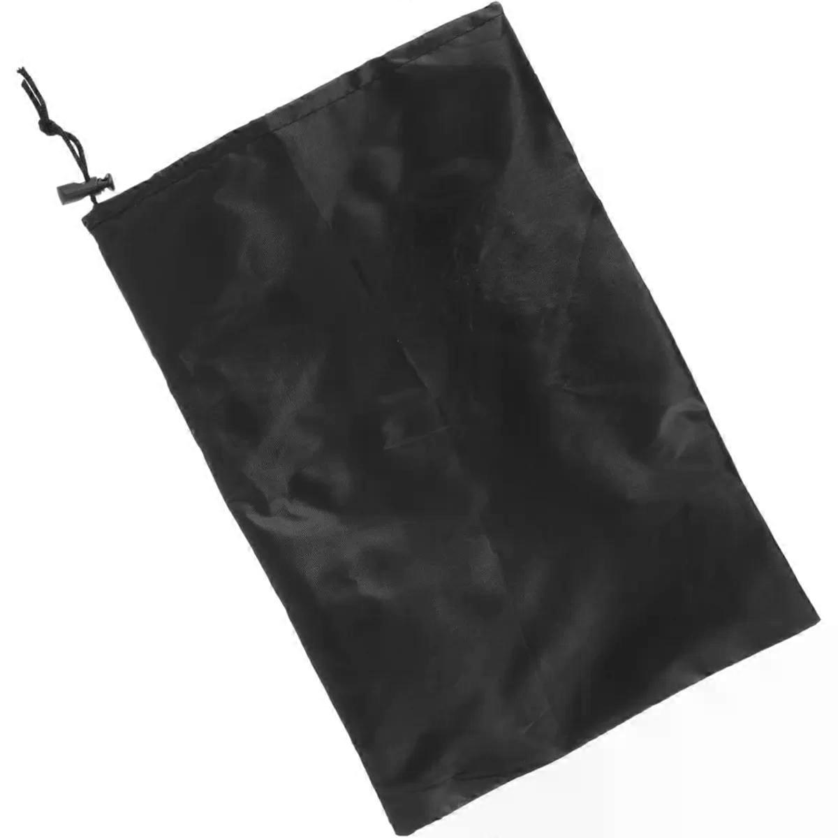 Portable Walking Stick Drawstring Bag for Folding Cane, Black Nylon