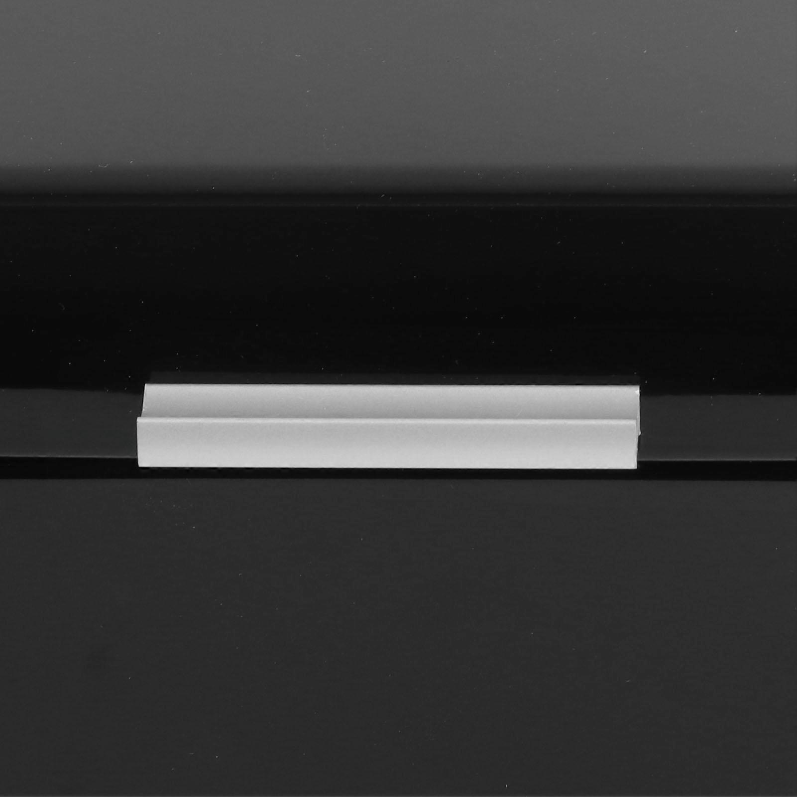 Solid Color Retro Metal Bread Bin Box Large Capacity Kitchen Storage Container (Black)