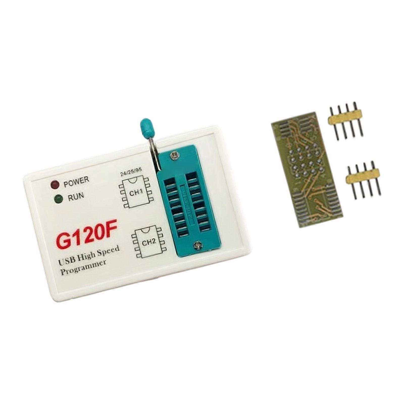 USB Chip Programmer with Lever-Operated Holder, Status Indicators and Support for Listed 24XX, 25XX, 45XX and 95XX Series Multicolor