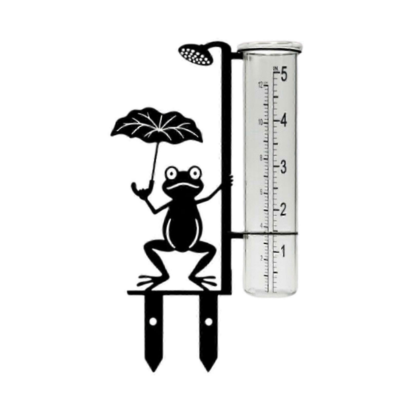 Weatherproof Frog Rain Gauge With Inch Scale