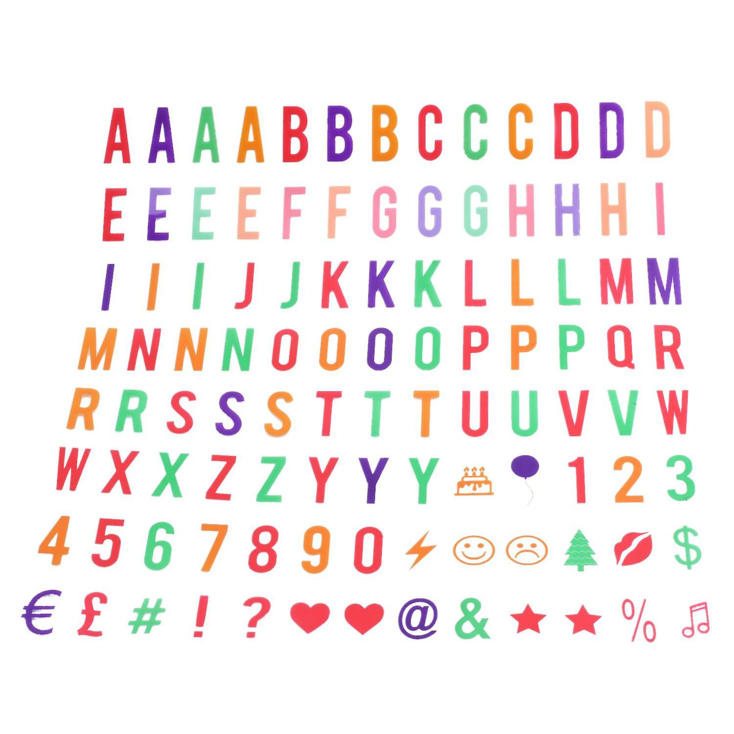 Letter & Pack For A4 Cinematic Light Up Box Cinema LED Letter Lamp (104 Multicolor Letters And Symb