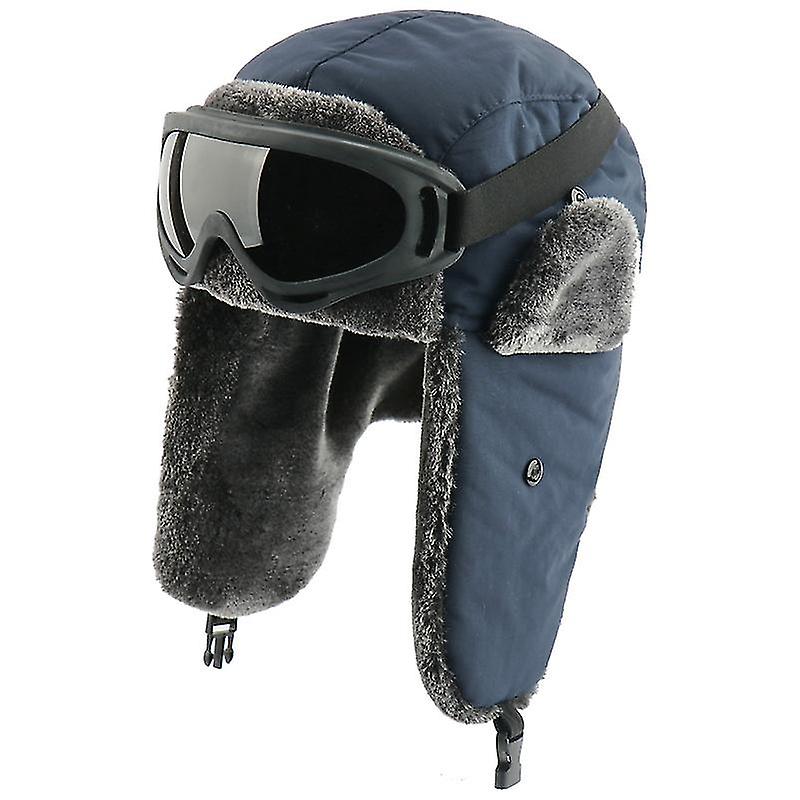 Winter Bomber Hats With Goggles For Unisex
