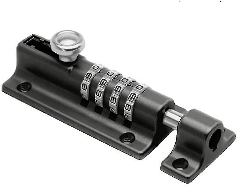 4 Digit Combination Lock - Combination Lock Bolt Combination Lock - Black n