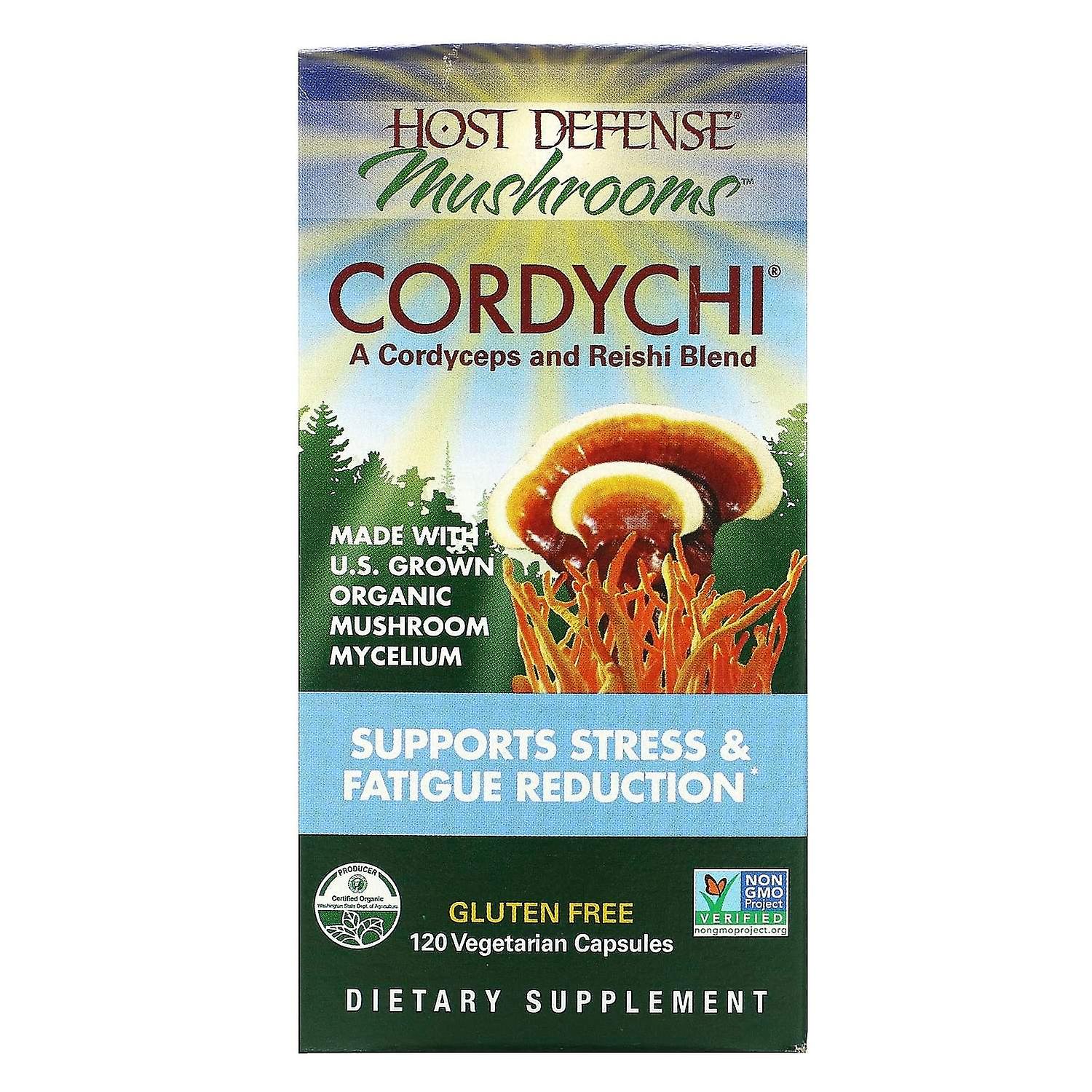 Fungi Perfecti Host Defense, Host Defense Mushrooms, Cordychi, Supports Stress & Fatigue Reduction,
