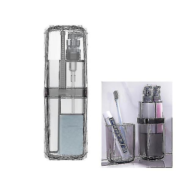 Portable Wash Cup Set Outdoor Travel Camping Toothbrush Storage Organizer Case Bathroom