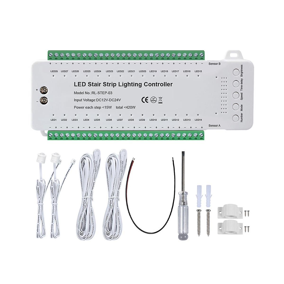 Treppen-LED-Bewegungssensor-Controller Smart-Treppen-Induktions-Controller Dimmer Treppenlicht-Steuerung- @