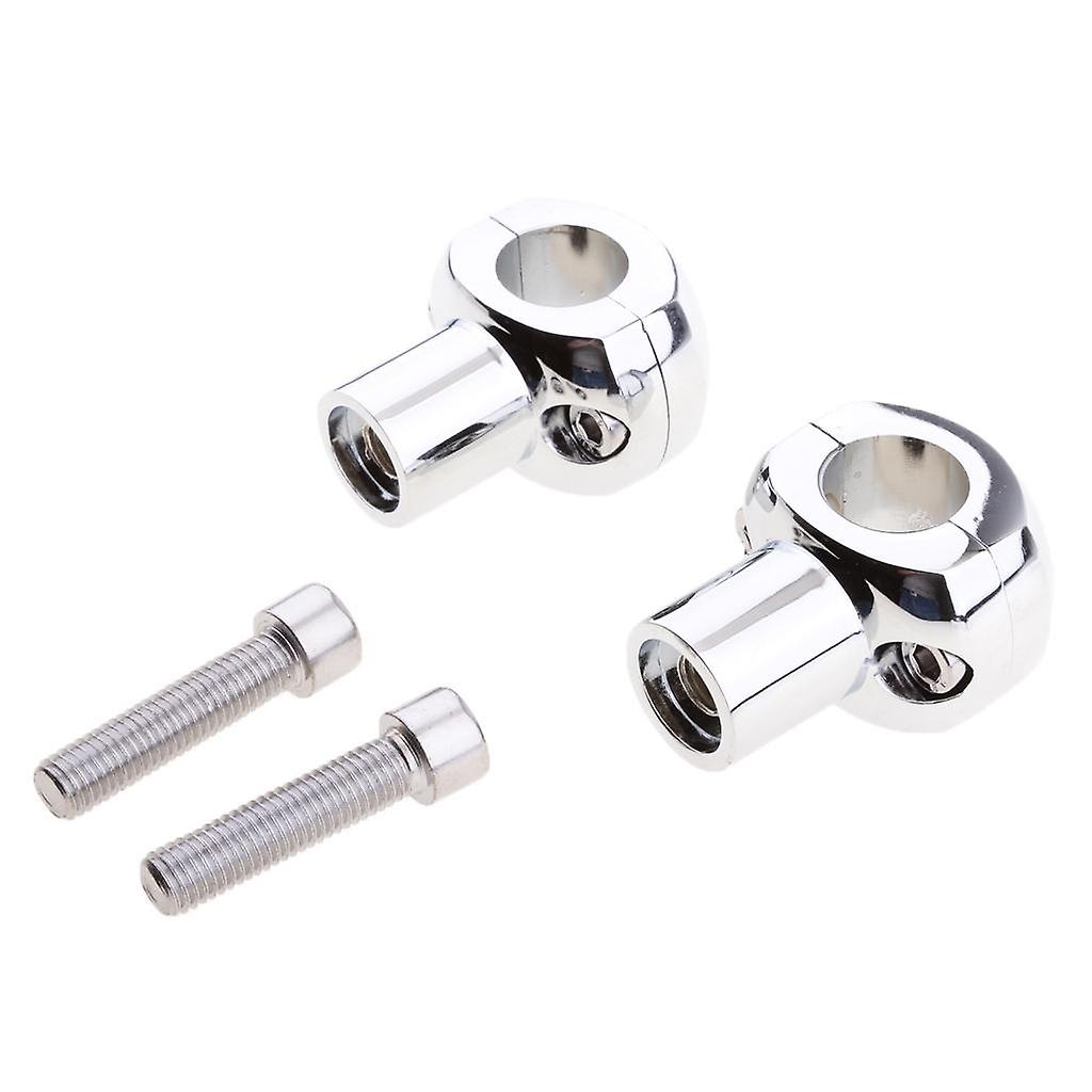 Chrome Edge Cut 1 "25mm Round Styre Riser Mounts Clamp For Harley