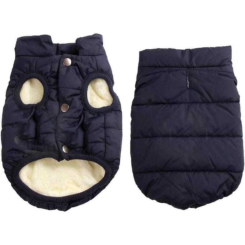 Windproof 2-layer dog coat with extra warm and soft fleece lining