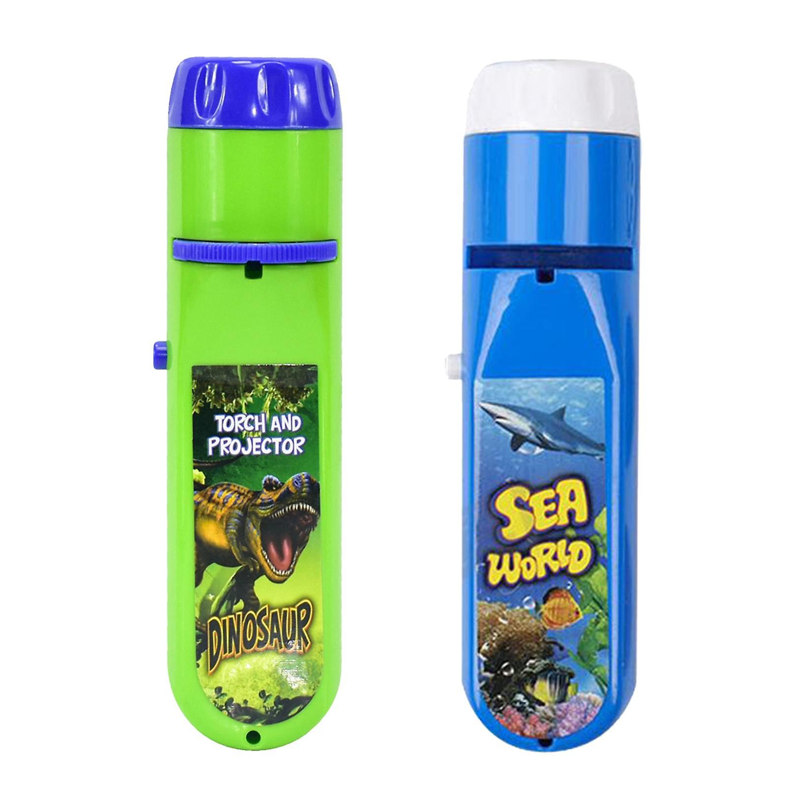 2x Torch Projector Lamp Flashlight Projection Play Toys for Kids Ocean World