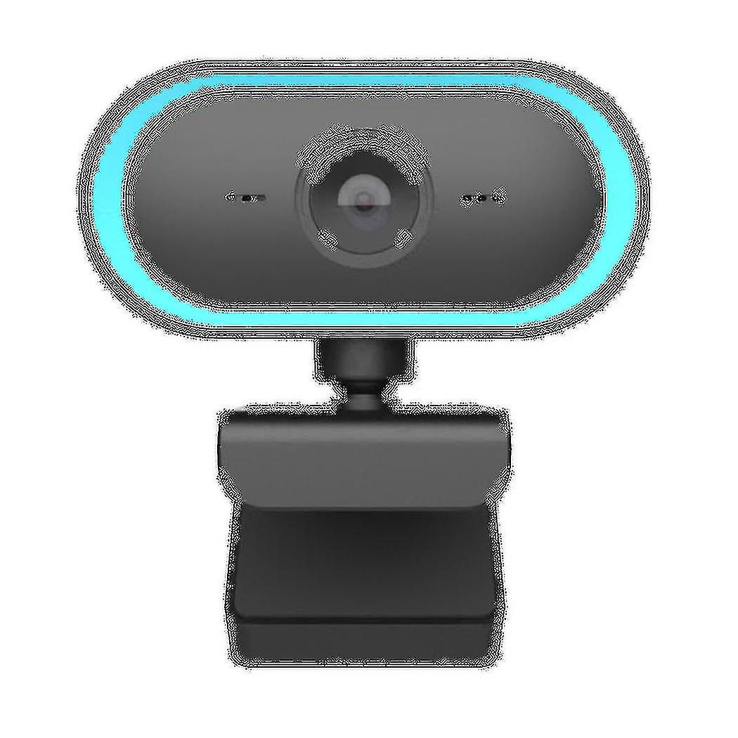 2k Webcam mit Ringlichtmikrofon USB ComputerKamera (blau)