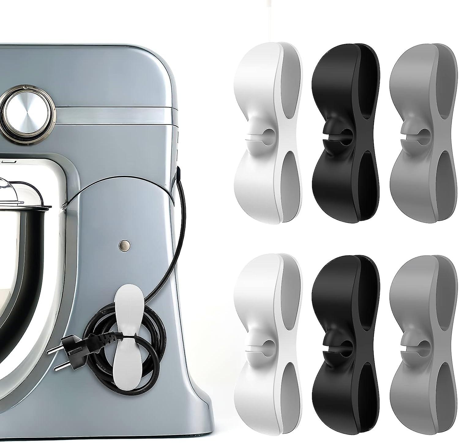Cord Organizer for Appliance, 6 Pack Cord Wrapper, Cord Wrap Holder Stick On Cooker Accessories for Kitchen Appliances Mixer