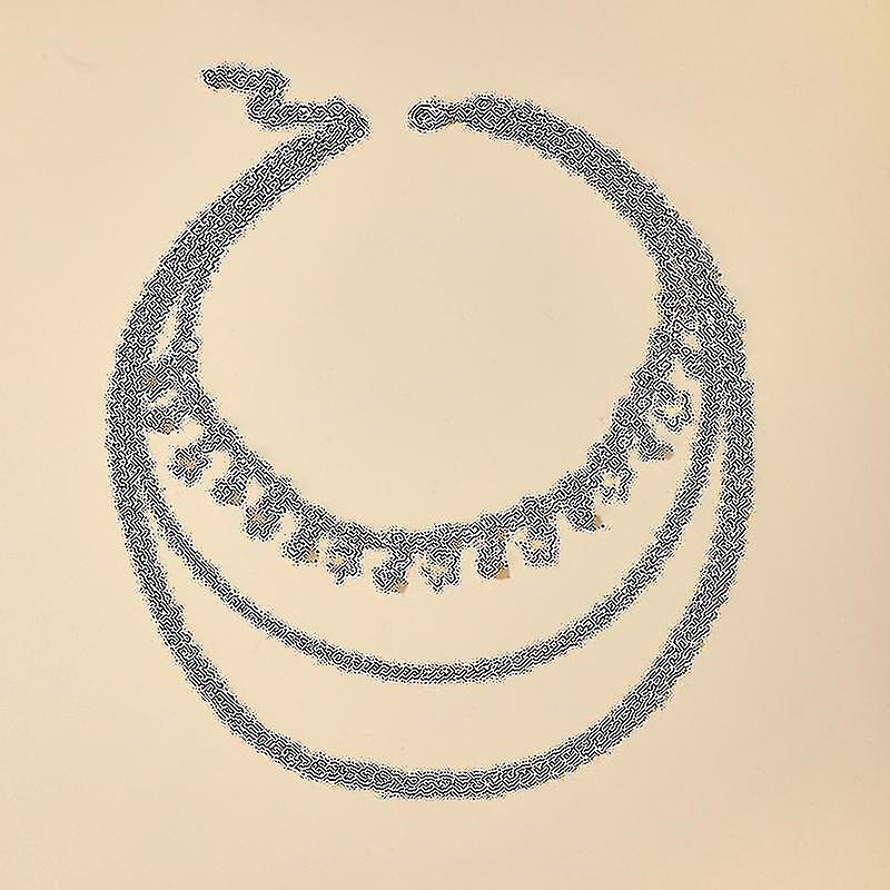 Tocona Bohemian többrétegű pillangó nyaklánc nőknek Fényes kristálykő arany Color Chain Choker nyaklánc ékszerek 14724