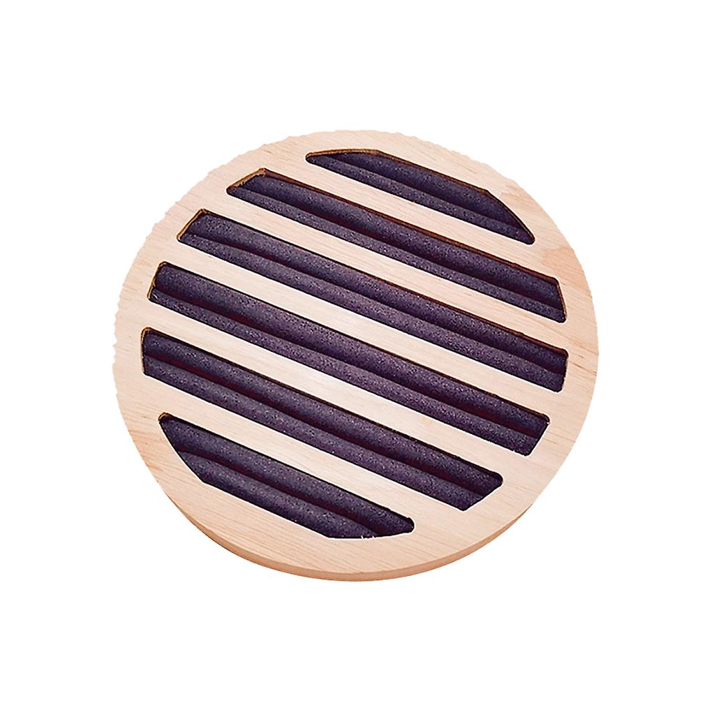Wood Ring Display Tray 6-slot Design Space Saving Ring Display Holder