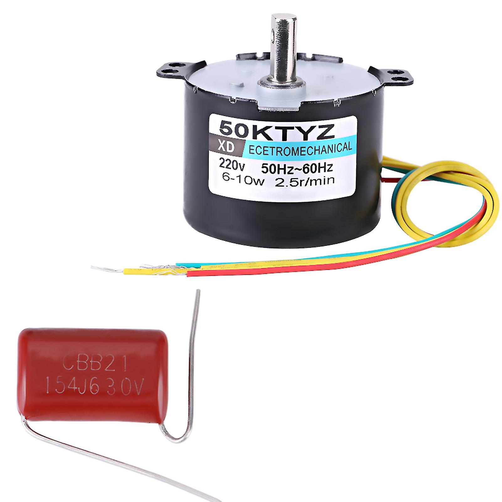 Rankomu permanentmagnetsynchronousmotor Permanent Magnet Synchronous Motor 10W 0.5A 2.5r/min, AC220V CW/CCW