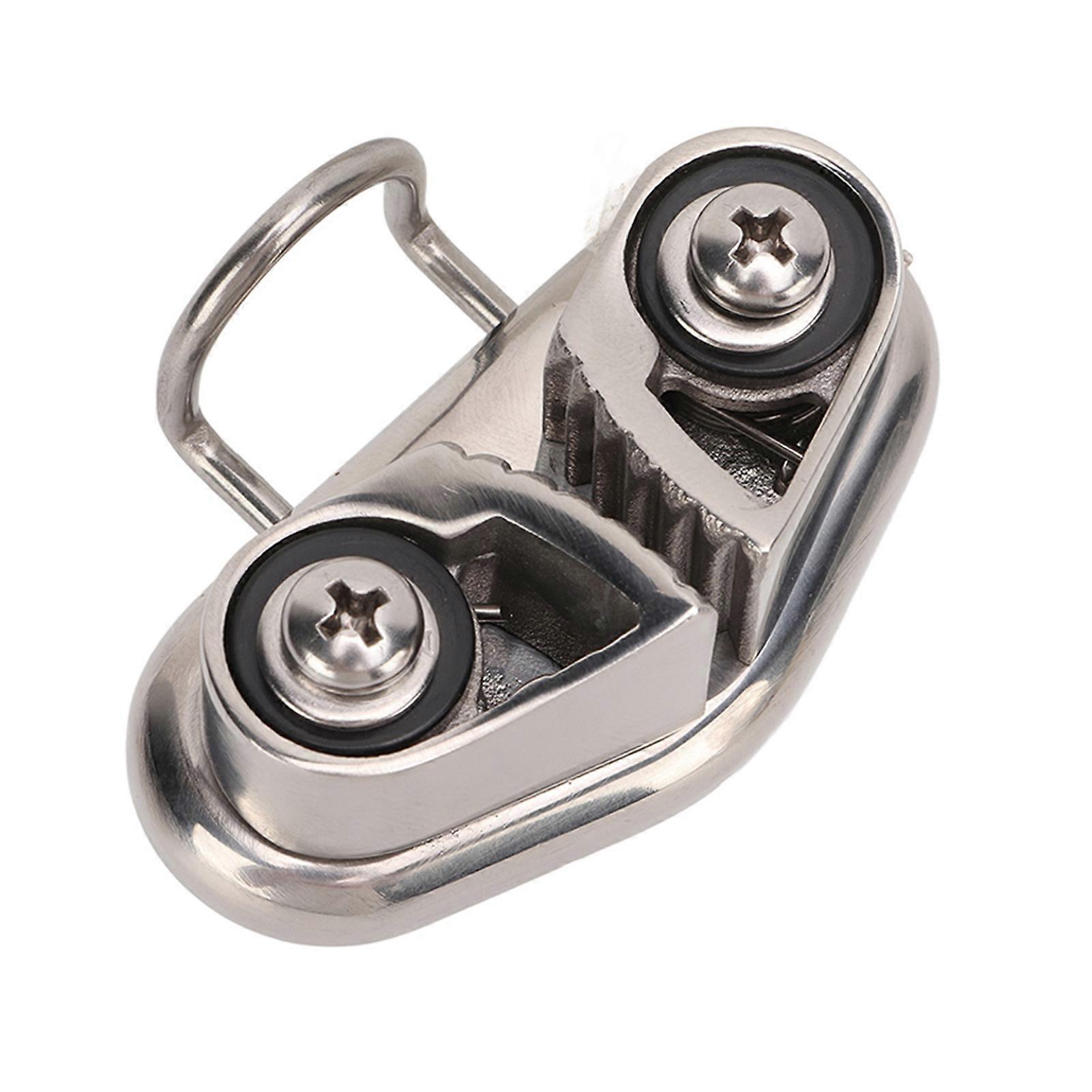 Boat Cam Cleat with Wire Leading Ring SailFast Entry Cam Cleat 316 Stainless Steel Mirror Polished for 10mm Rope