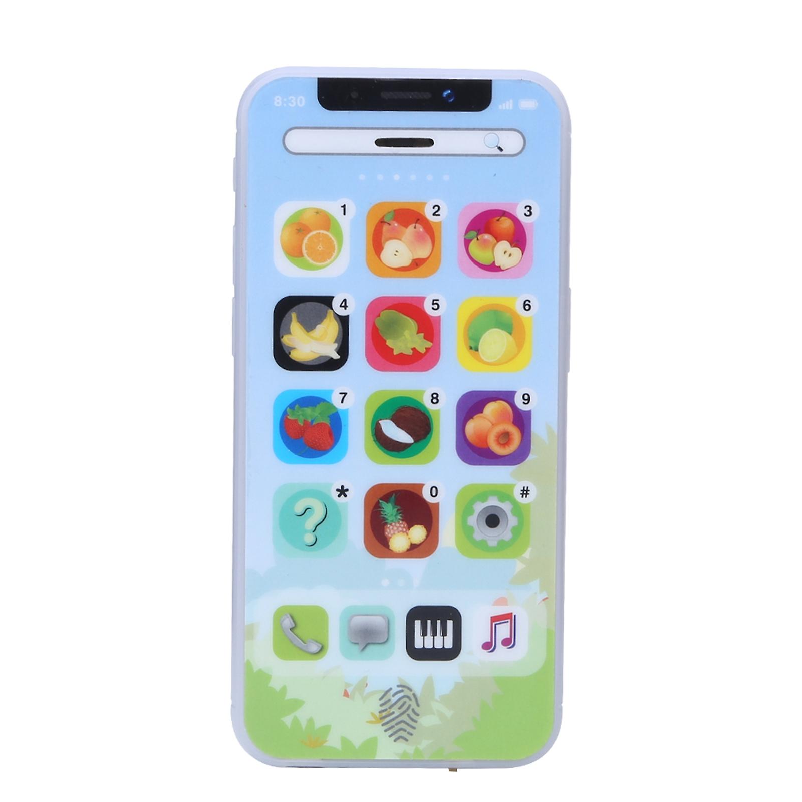 Baby Light Music Cellphone Toy Educational Learning Mobile Phone for Kids, Interactive Pretend Play Toddler Development Blue