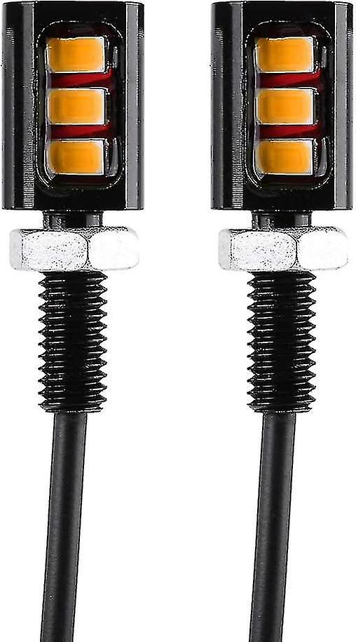 Nummerskiltlys, 12v universell LED-nummerskiltlys, skruebolt LED-lyspærer, 1 par (hvit) Hy-YUHAO