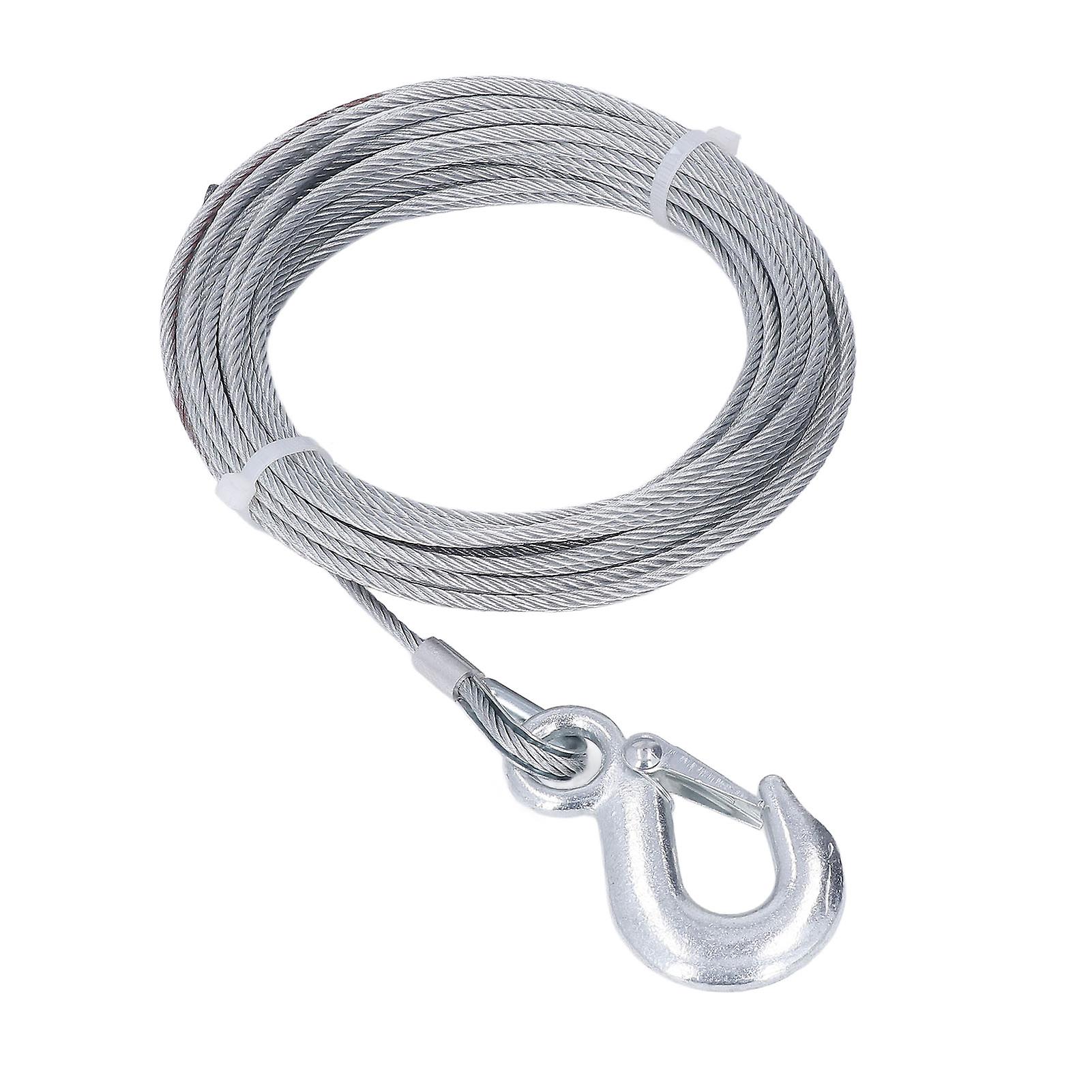Winch Wire Rope 4mmx12m Cable 2000LBS Strength Stainless Steel Galvanized Replacement