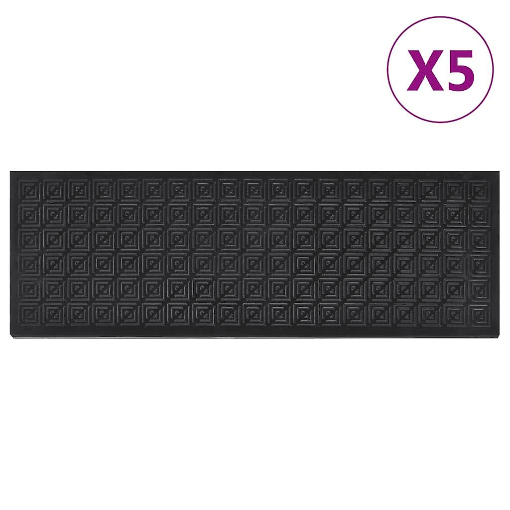 Stair mats 5 pcs. 25x75 cm rubber