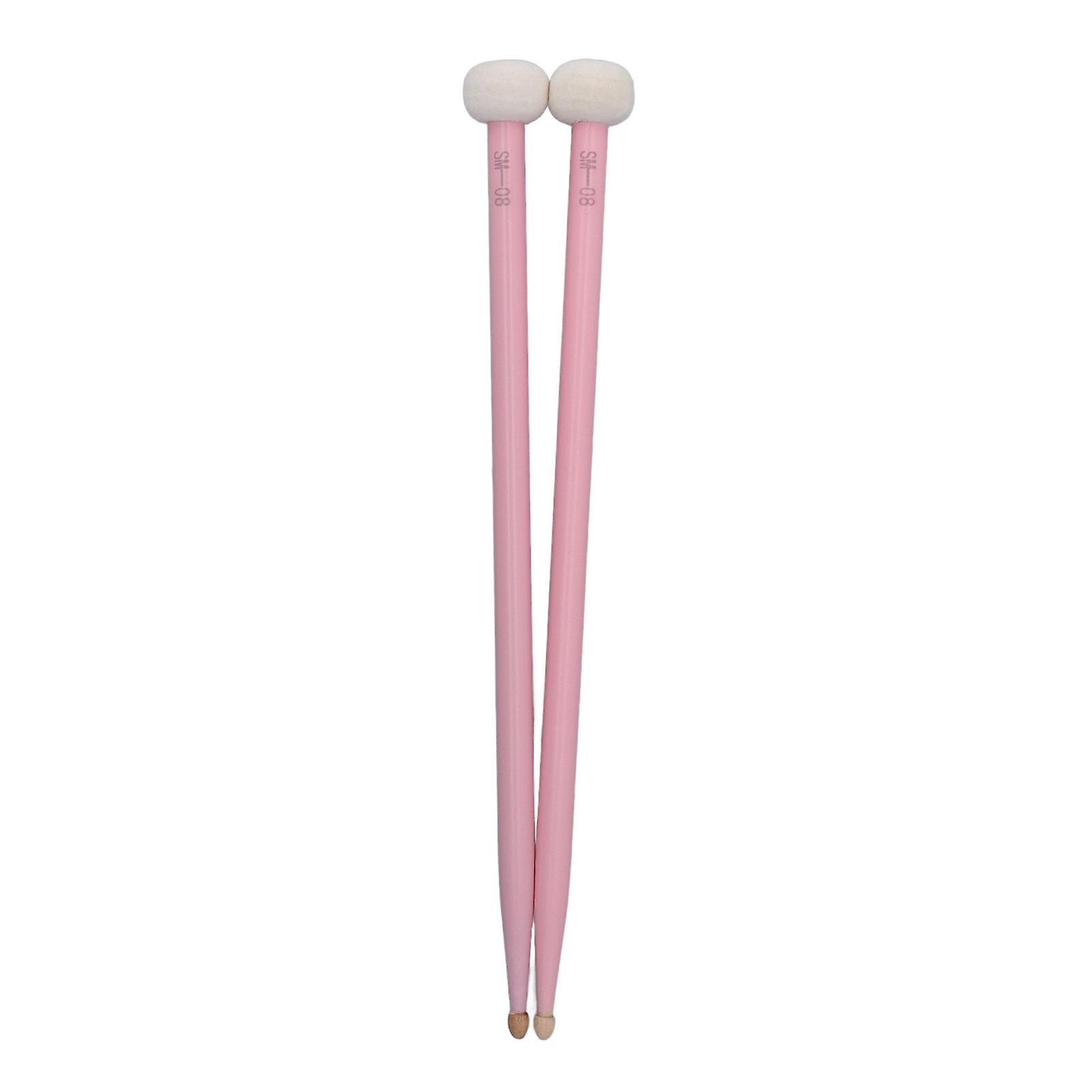 2Pcs Drum Mallet Feltro Testa Manico In Legno Antiscivolo Strumento Set Set di Accessori per Suonare