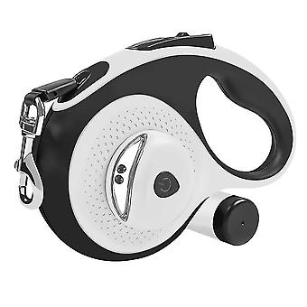 Retractable Dog Leash With Waste Bag Dispenser And Flashlight, 26ft Dog Leash For Small Medium Dog Up To 110lbs White